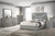 Ives - 5 Piece Eastern King Bedroom Set - Gray High Gloss