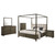 Gran Park - 5 Piece Queen Canopy Bedroom Set - Dark Cocoa