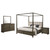 Gran Park - 4 Piece Eastern King Canopy Bedroom Set - Dark Cocoa