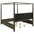 Gran Park - 5 Piece California King Canopy Bedroom Set - Dark Cocoa