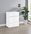 Danbury - 3-Drawer Makeup Vanity & Stool Set - White High Gloss