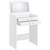 Danbury - 3-Drawer Makeup Vanity & Stool Set - White High Gloss