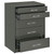 Danbury - 3-Drawer Makeup Vanity & Stool Set - Gray High Gloss