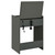 Danbury - 3-Drawer Makeup Vanity & Stool Set - Gray High Gloss