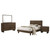 Glenwood - 4 Piece Eastern King Bedroom Set - Warm Brown