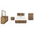Terrace - 5 Piece California King Bedroom Set - Ash Brown