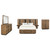 Terrace - 6 Piece California King Panel Bedroom Set - Ash Brown