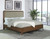 Maderia - Upholstered Eastern King Panel Bed - Walnut