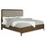 Maderia - Upholstered Eastern King Panel Bed - Walnut