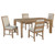 Bruner - 5 Piece Rectangular Dining Set - Natural Brown