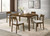 Almonte - 5 Piece Rectangular Dining Set - Dark Brown