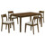 Almonte - 5 Piece Rectangular Dining Set - Dark Brown