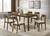 Almonte - 7 Piece Rectangular Dining Set - Dark Brown