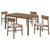 Parkridge - 5 Piece Wood Dining Set - Natural Walnut