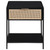 Amherst - 1-Drawer Radio Weave Rattan Metal Side Table - Black