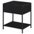 Amherst - 1-Drawer Radio Weave Rattan Metal Side Table - Black
