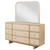 Kailani - 9-Drawer Dresser And Mirror - Beige Oak