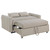 Portland - Boucle Upholstered Sleeper Sofa Bed - Latte