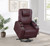 Armstrong - Upholstered Power Lift Massage Recliner - Wine Red