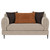 Jade - 2 Piece Chenille Upholstered Sofa Set - Latte