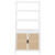 Amherst - 3-Shelf Radio Weave Cane Metal Accent Cabinet - White