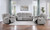 Gilson - 3 Piece Chenille Upholstered Sofa Set - Gray