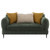 Jade - Chenille Upholstered Modern Track Arm Loveseat - Green