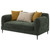 Jade - Chenille Upholstered Modern Track Arm Loveseat - Green