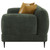 Jade - Chenille Upholstered Modern Track Arm Loveseat - Green
