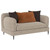 Jade - Chenille Upholstered Sculpted Track Arm Loveseat - Latte