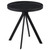 Briggs - Round Marble Printed Glass Top End Table - Black