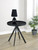 Briggs - Round Marble Printed Glass Top End Table - Black