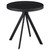 Briggs - Round Marble Printed Glass Top End Table - Black