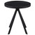 Briggs - Round Marble Printed Glass Top End Table - Black