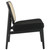 Rayo - Rattan Cane Back Accent Chair With Padded Seat - Black
