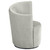 Nueva - Upholstered Swivel Chair Curved Backrest - Dove Gray