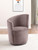 Nueva - Upholstered Swivel Chair Curved Backrest - Blush
