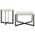Tobin - 2 Piece Marble Top Coffee And End Table Set - White