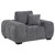 Octavia - Upholstered Track Arm Accent Chair - Charcoal Gray
