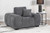 Octavia - Upholstered Track Arm Accent Chair - Charcoal Gray