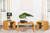 Cahya - 3 Piece Rattan Coffee And End Table Set - Natural