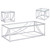 Lille - 3 Piece Glass Top Coffee End Sofa Table Set - Chrome