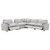 Collins - 6 Piece Modular Power Reclining Sectional - Gray