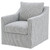 Winter - Upholstered Sloped Arm Accent Swivel Chair - Gray