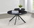 Briggs - Round Marble Printed Glass Top Coffee Table - Black