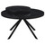 Briggs - Round Marble Printed Glass Top Coffee Table - Black