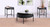 Ozella - 3 Piece Round Coffee And End Table Set - Sandy Black