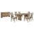 Adina - 8 Piece Extension Dining Set - Distressed Light Brown