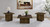 Devar - 3 Piece Square Coffee And End Table Set - Dark Pine