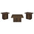 Devar - 3 Piece Square Coffee And End Table Set - Dark Pine